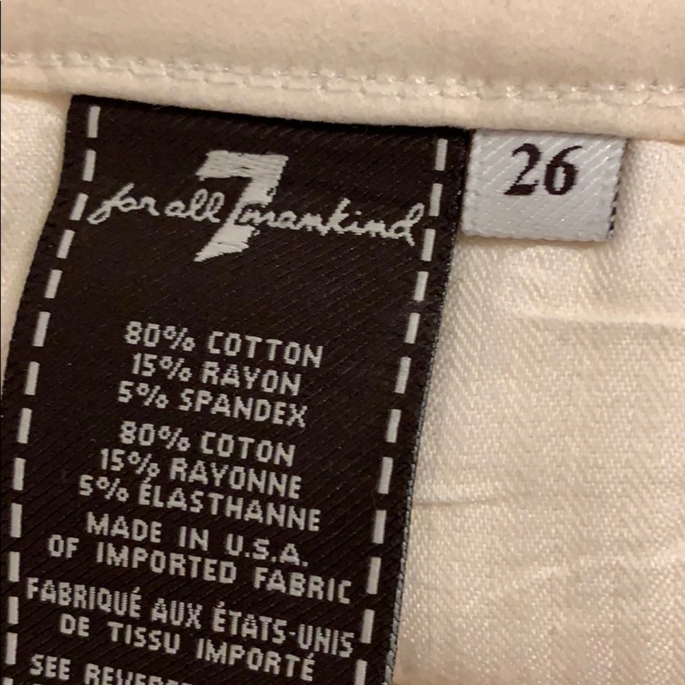 7 For All Mankind Winter White Jeans - Picture 5 of 6